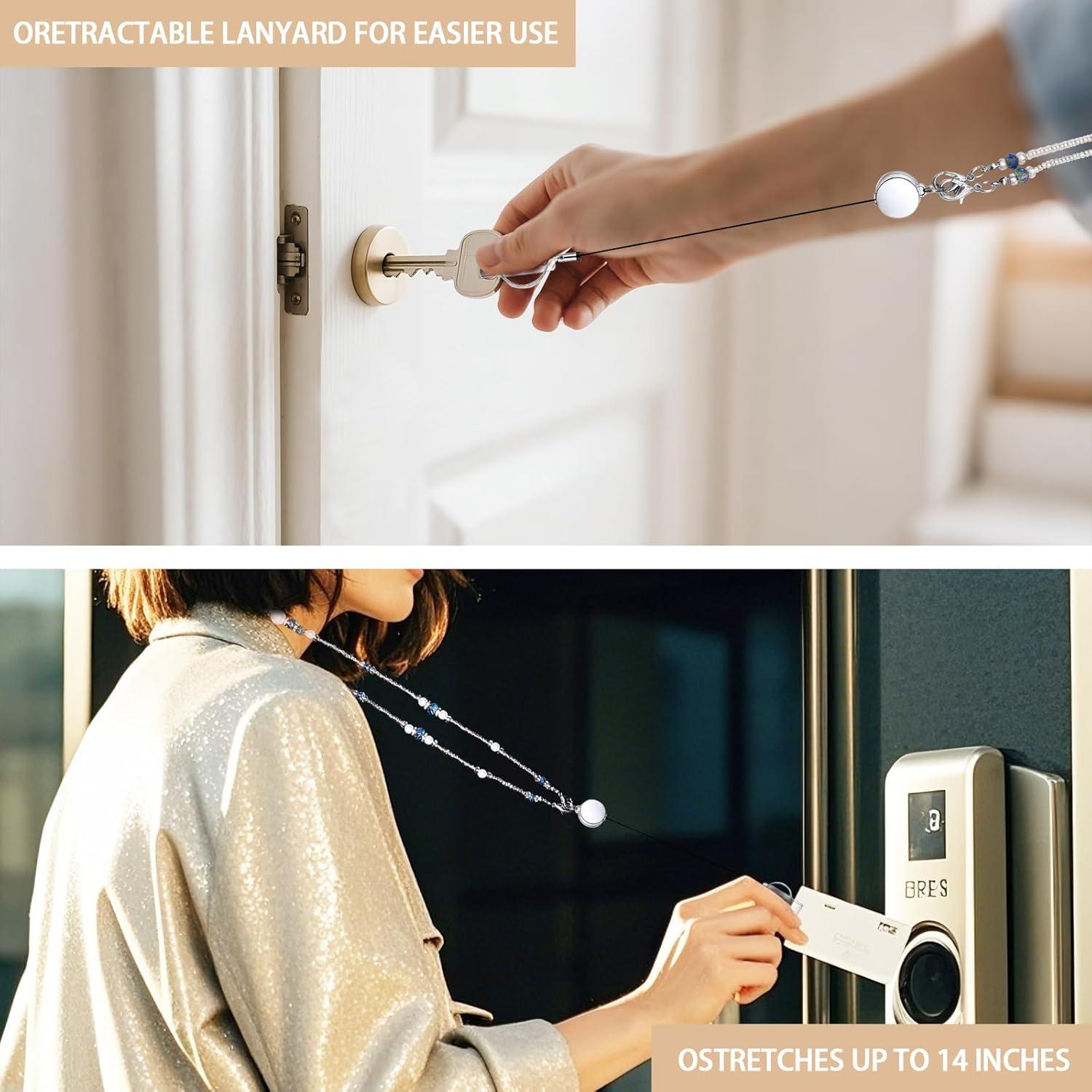 Cinta Retráctil para Identificación KEYKEYSEACRO Azul 35-45"