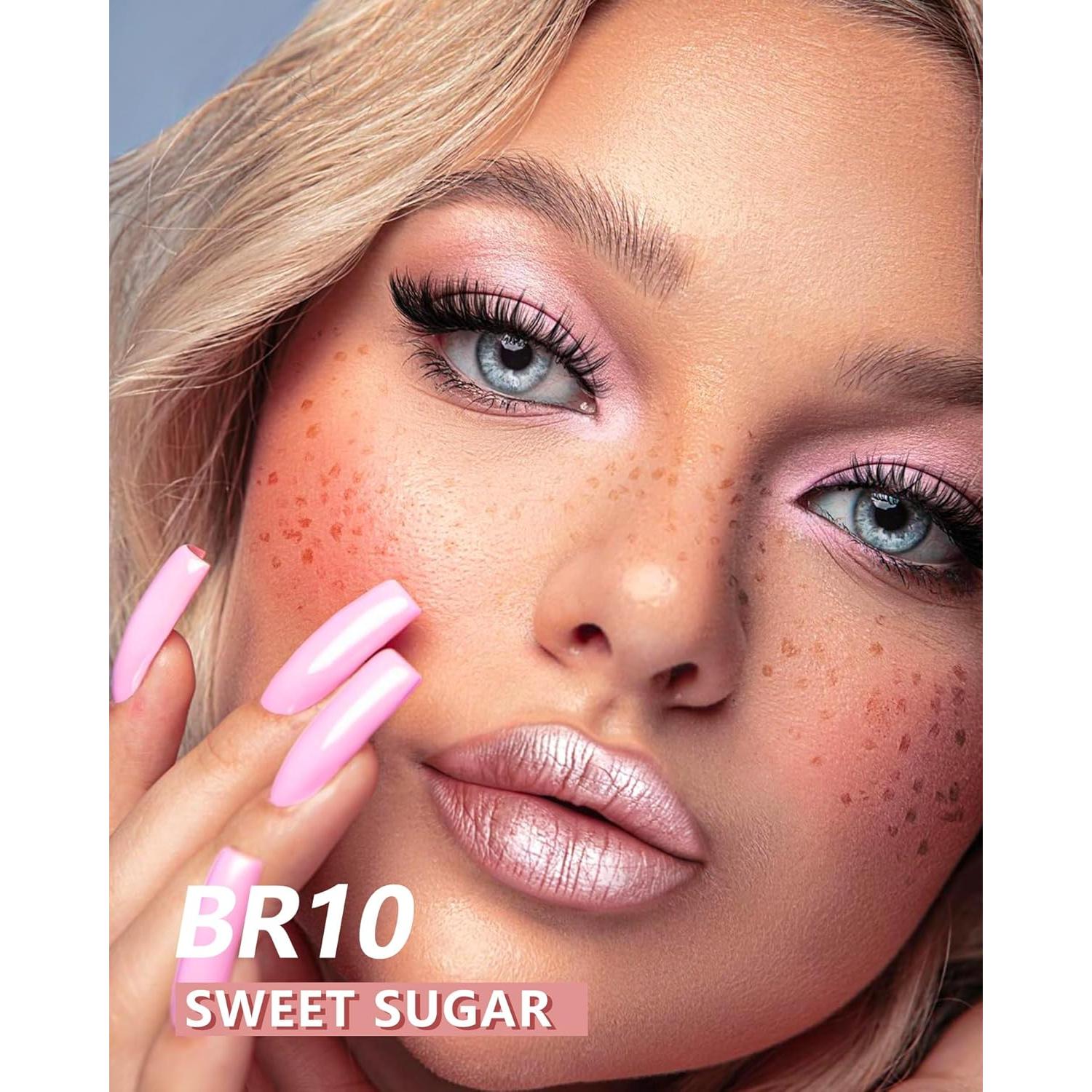 Pintalabios Metálico MAKI YIKA 3Pcs Larga Duración Rosa Nude