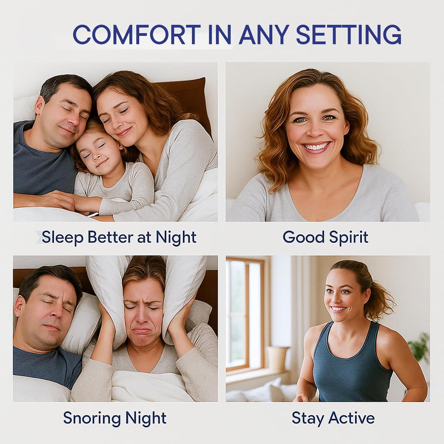 Dispositivos Anti Ronquidos Eovvoe - Paquete de 4, Ajuste Personalizado