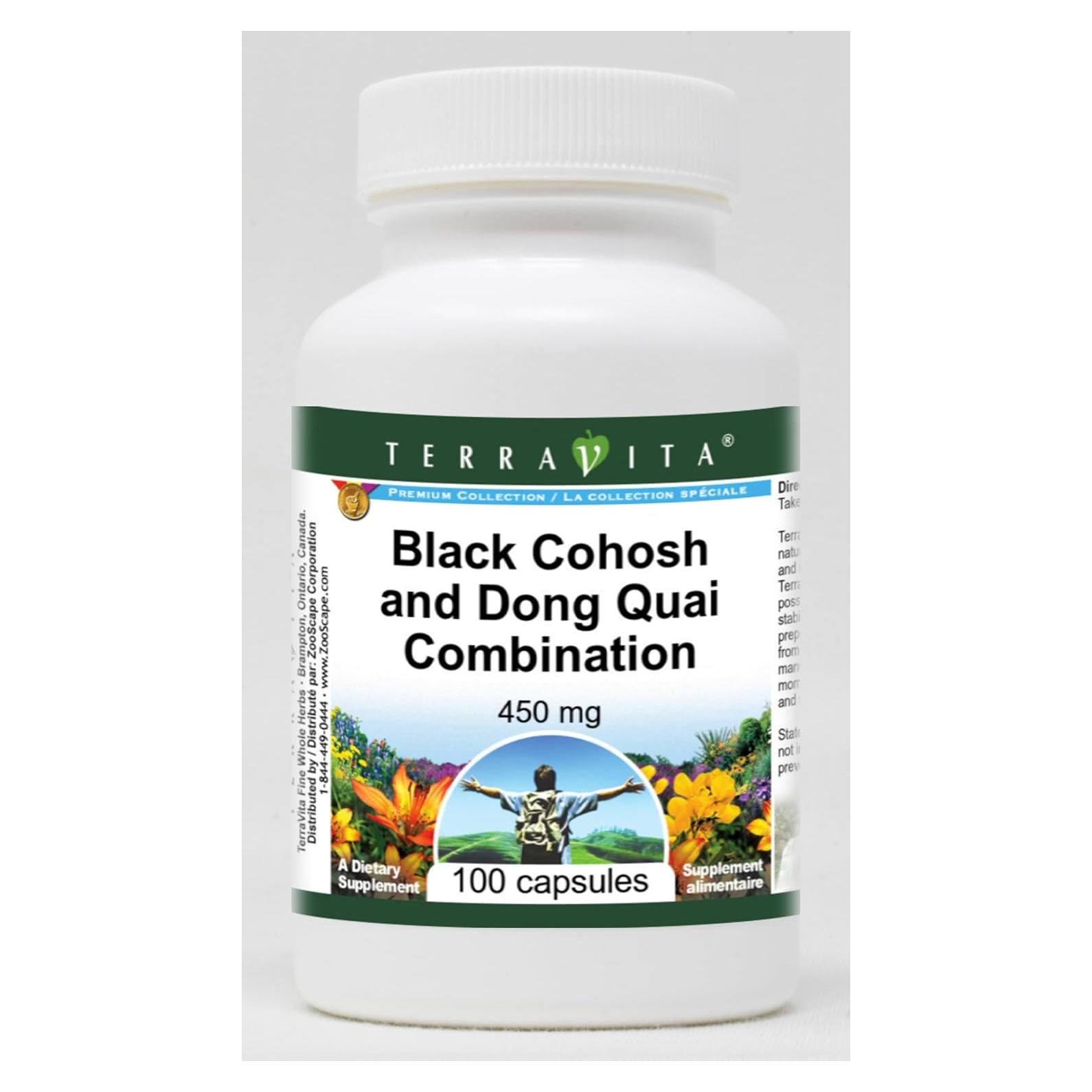 Cápsulas de Black Cohosh y Dong Quai TerraVita 450 mg - 100 unidades