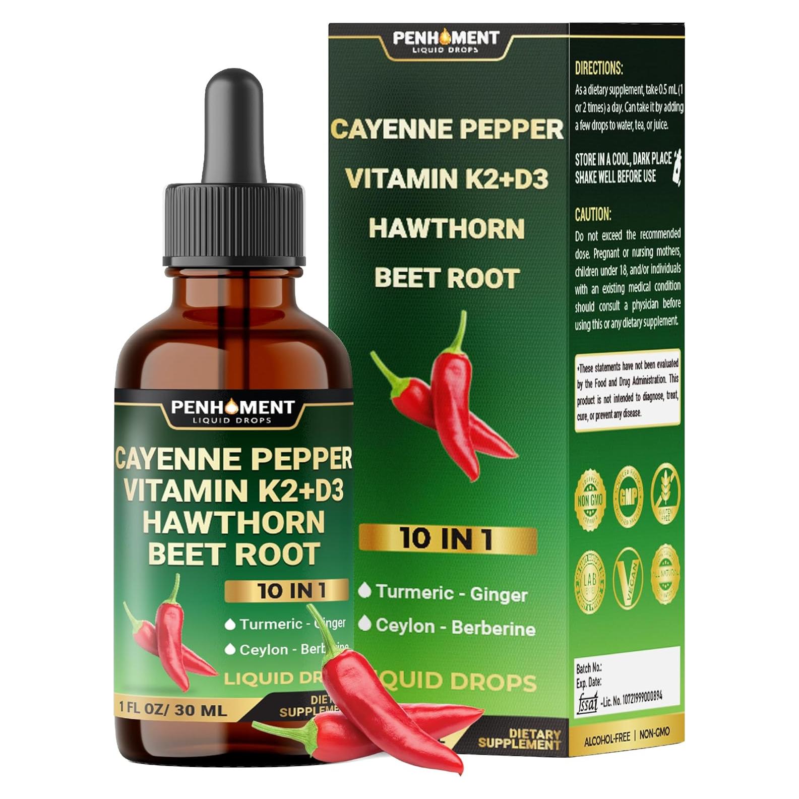 Gotas Líquidas de Pimiento de Cayena 30 ml - PENHOMENT