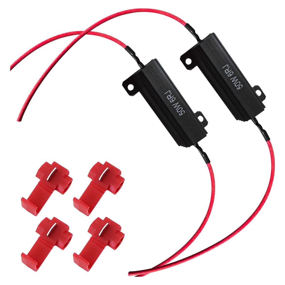 Resistencias de Carga JOYCOURT 50W 6ohm para Luces LED 2PCS