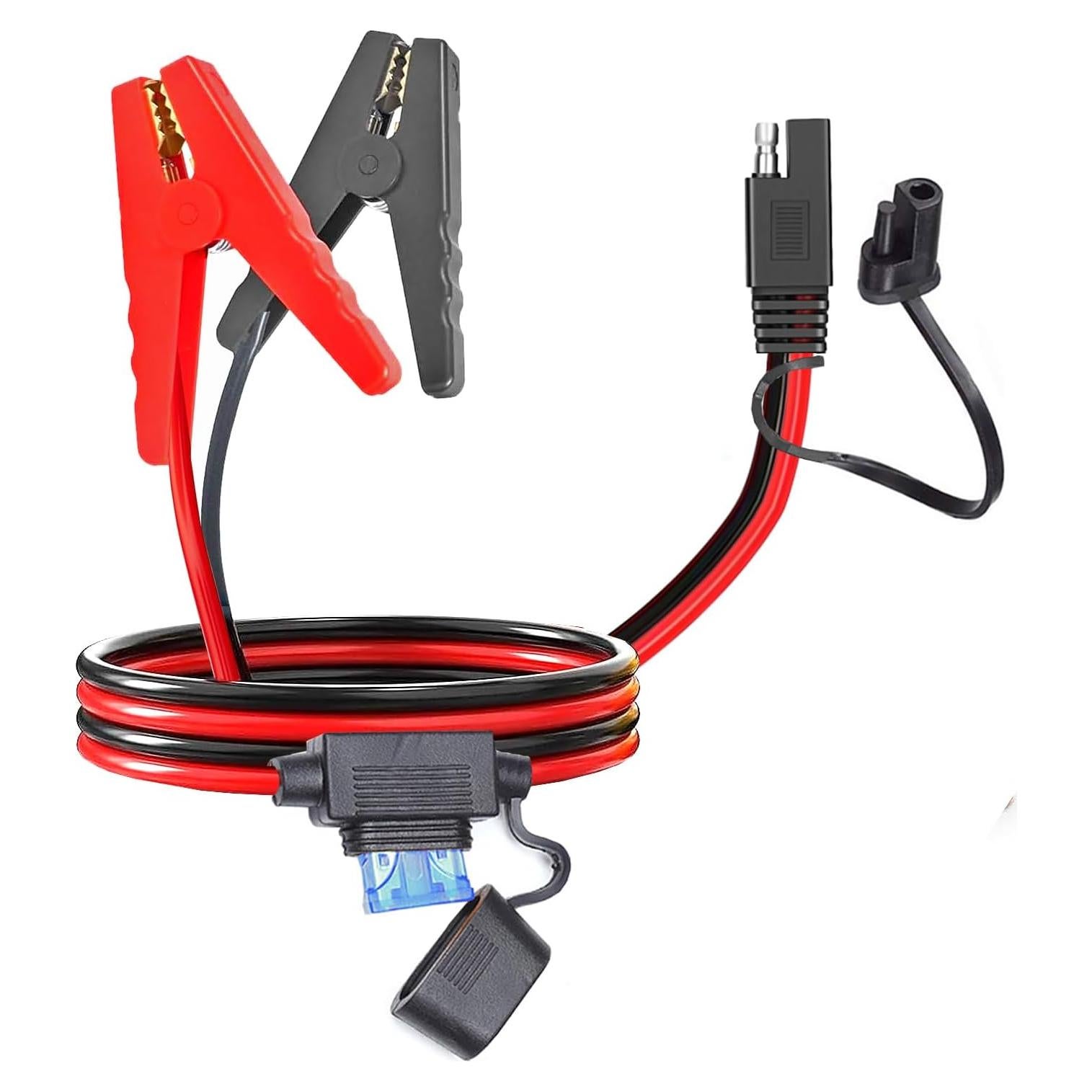 Pinzas de Cocodrilo 10AWG YETOR con Adaptador SAE 0.61m