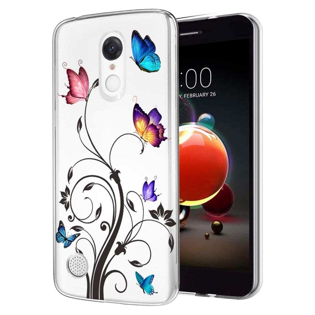 Funda protectora TPU transparente para LG Aristo 3/2 Plus - Mariposa