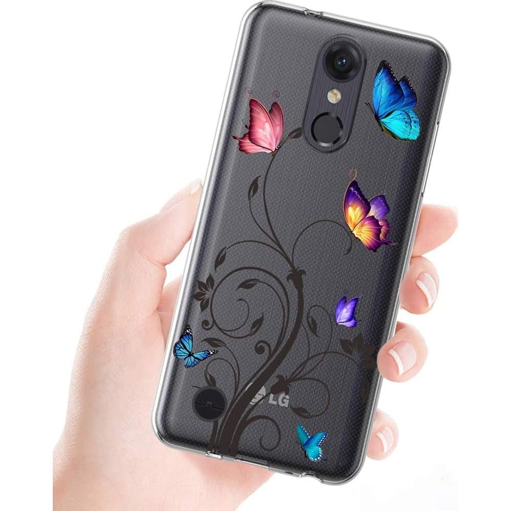Funda protectora TPU transparente para LG Aristo 3/2 Plus - Mariposa