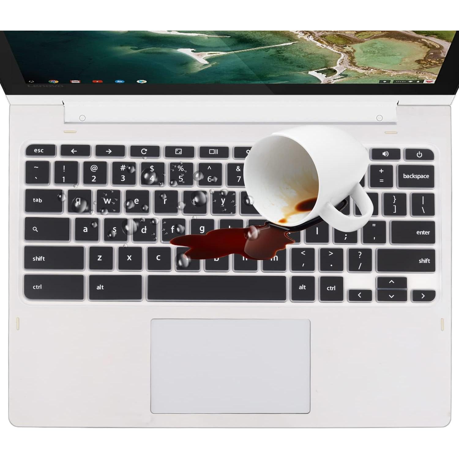 Cubierta de Teclado Silicona MUBUY-GOL para Lenovo Chromebook 11.6"