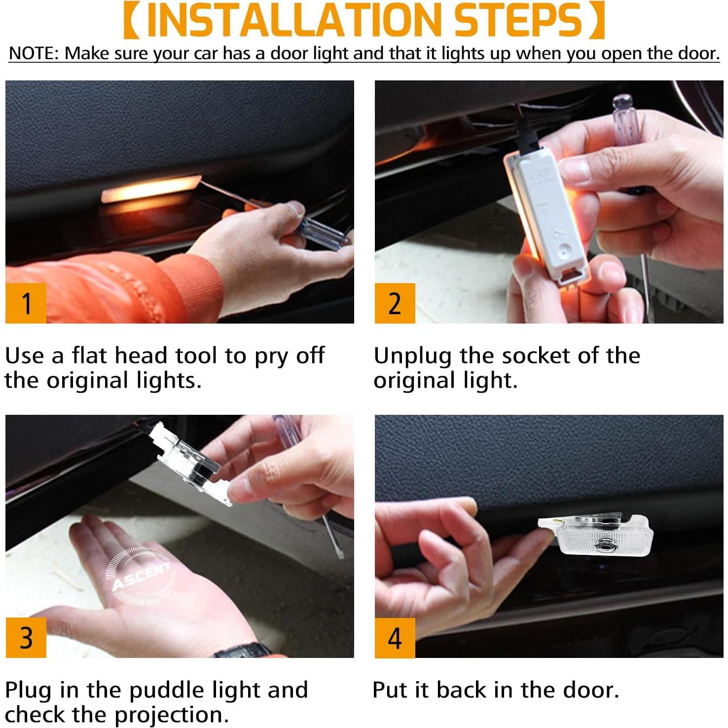 Proyector de Luz de Logo LED JHGFVC para Ascent 2019-2024