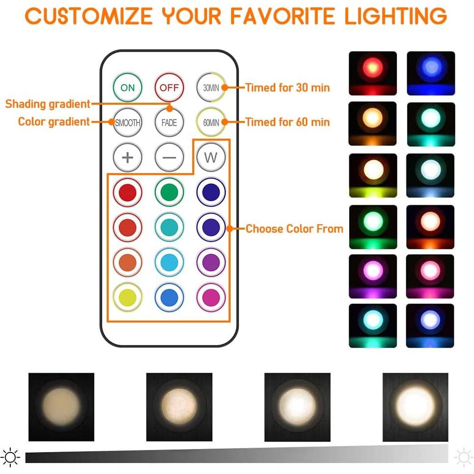 Luces LED disco SIXDEFLY 3 unidades RGB control remoto