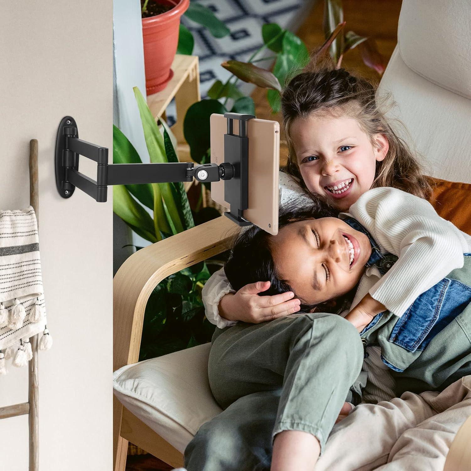 Soporte de Pared para Tablet GSRUAN Ajustable 360° Negro