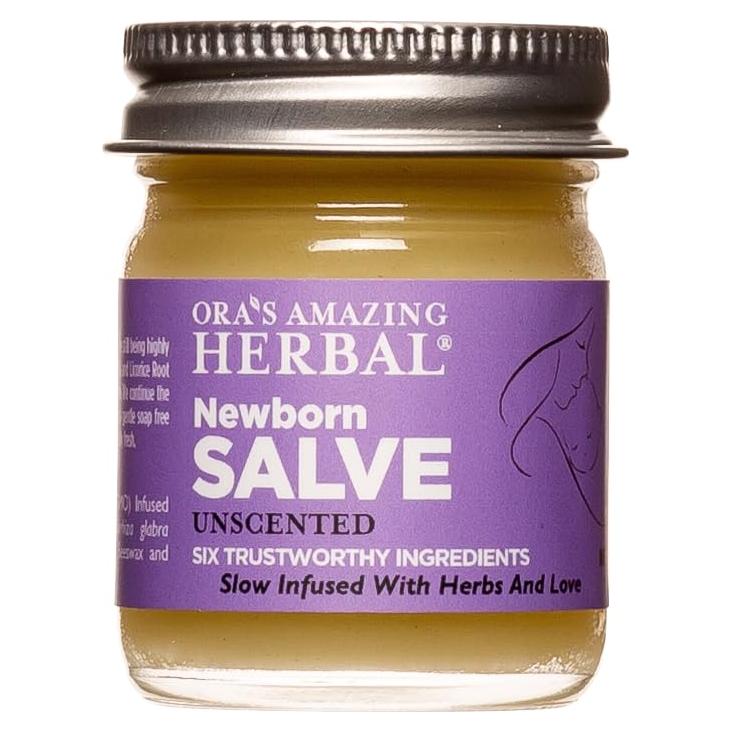 Ora's amazing Herbal, Newborn Salve, Diaper Rash Cream, Calendula Baby Balm, EWG Verified Baby Ointment, Acne Eczema, Butt Cream, Infant Massage, Natural Paraben Free, Good for Sensitive Skin 1 oz