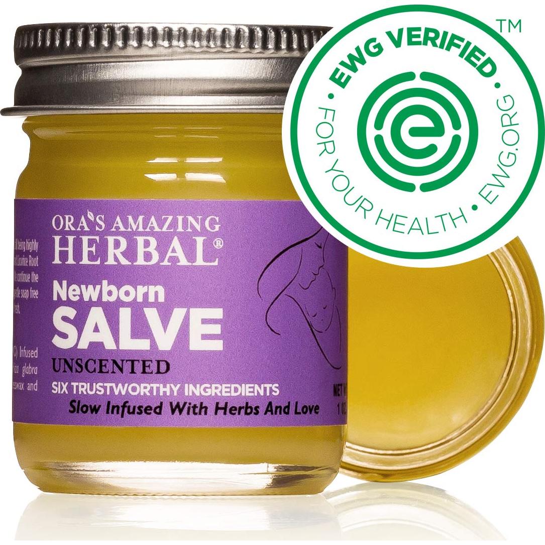 Ora's amazing Herbal, Newborn Salve, Diaper Rash Cream, Calendula Baby Balm, EWG Verified Baby Ointment, Acne Eczema, Butt Cream, Infant Massage, Natural Paraben Free, Good for Sensitive Skin 1 oz