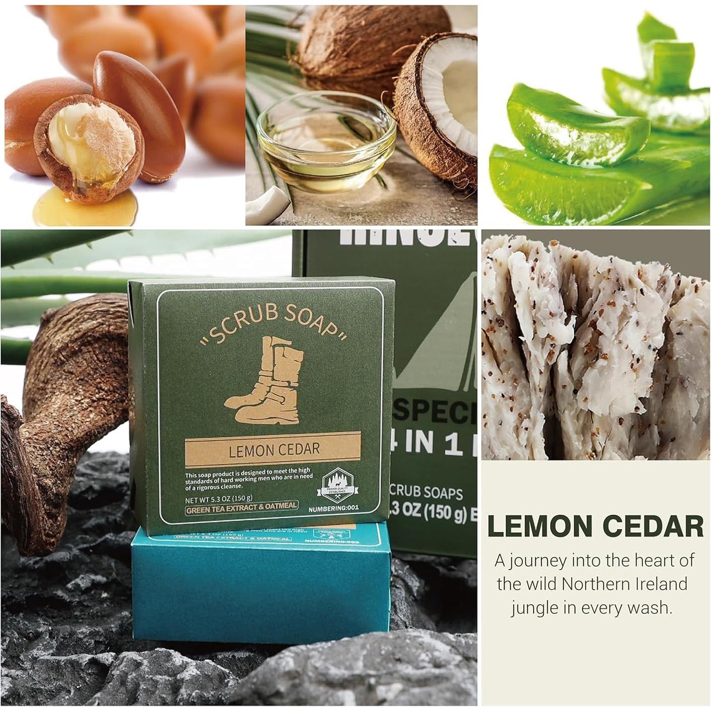 Set de Jabones Naturales Rinse & Robust para Hombres 4 Piezas