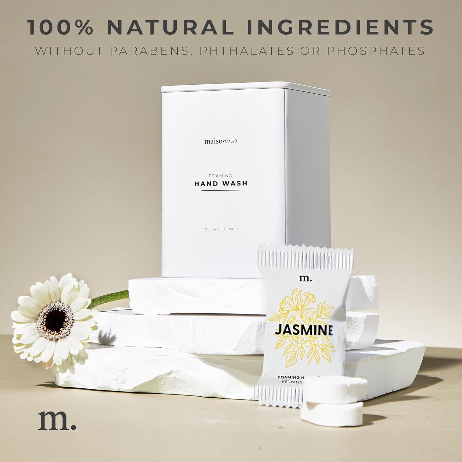 Tabletas de Jabón Espumoso Maisonovo 12 Paquete Jazmín