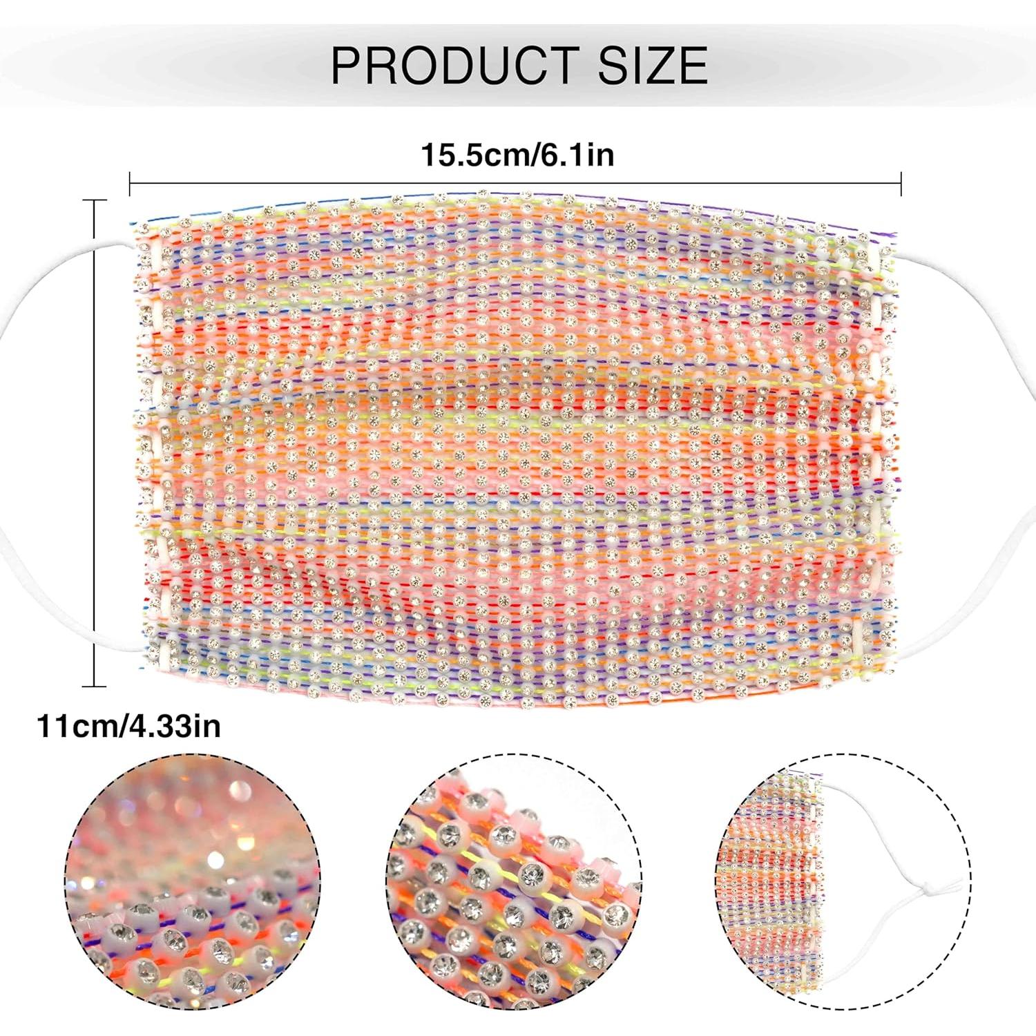 Máscara de Fiesta Brillante Auriviz para Mujeres - Malla con Rhinestones