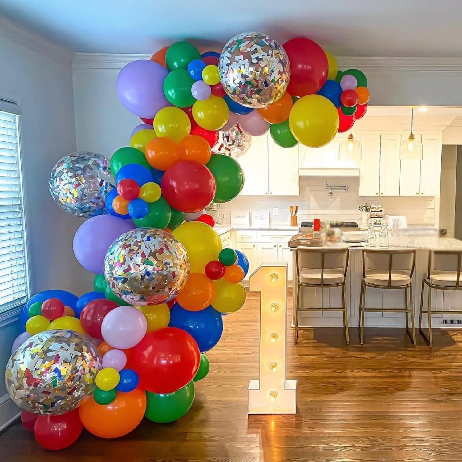 Kit de Globos Rojos Azules Amarillos 35 Piezas 30 cm FEYG