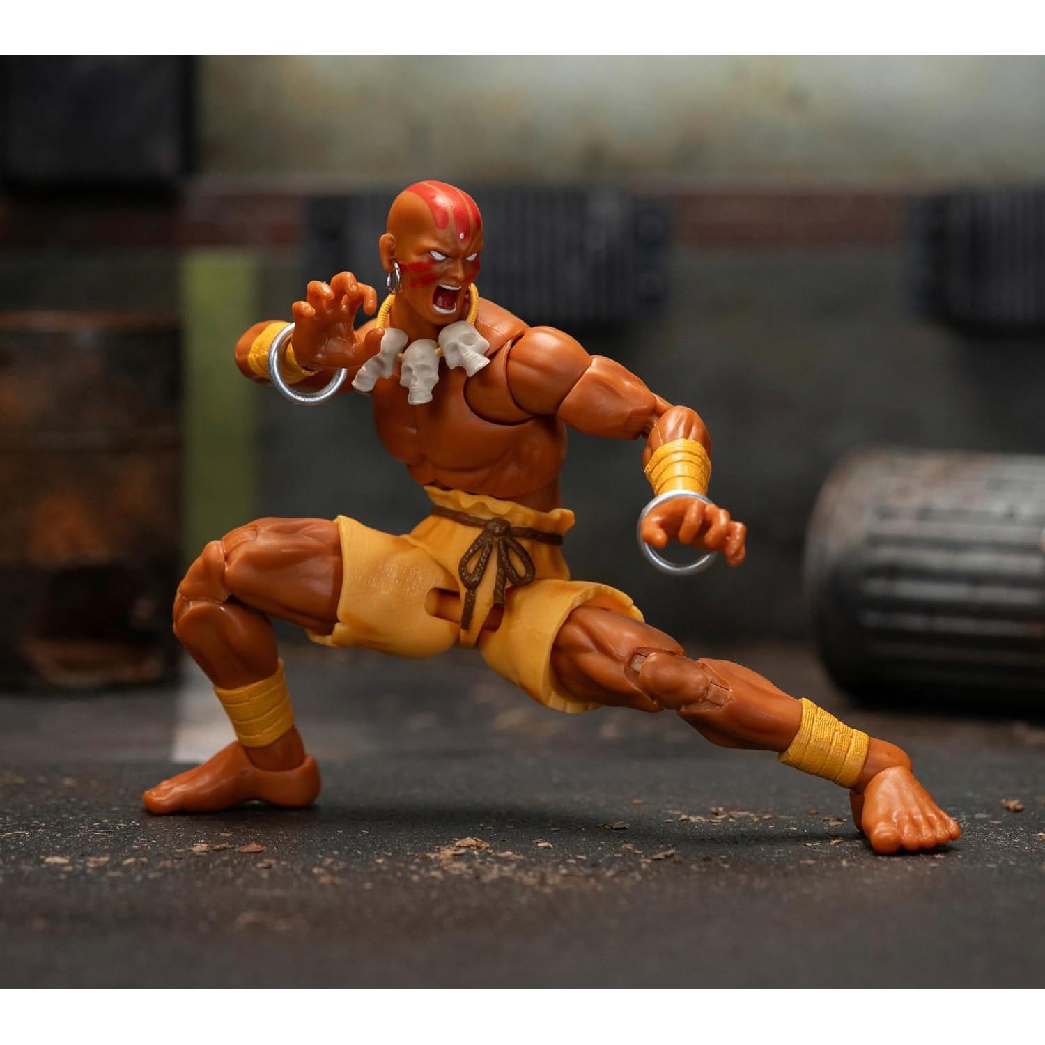Figura Articulada Dhalsim Jada 15 cm con Accesorios Intercambiables