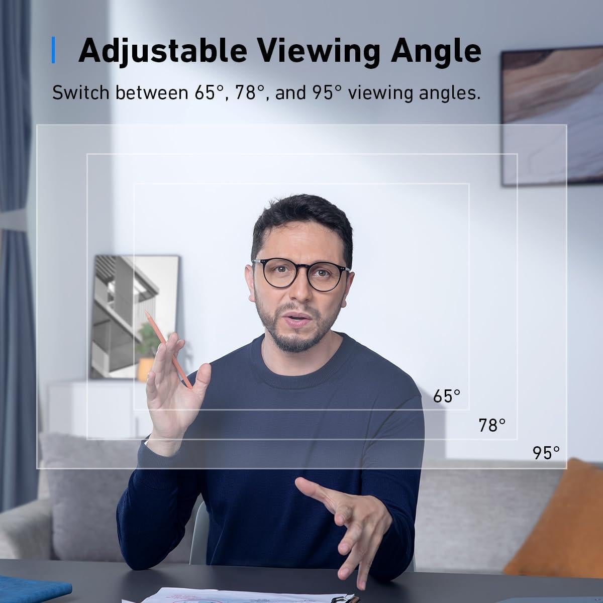 Cámara Web Anker C310 4K 12MP AI con Micrófono y Privacidad