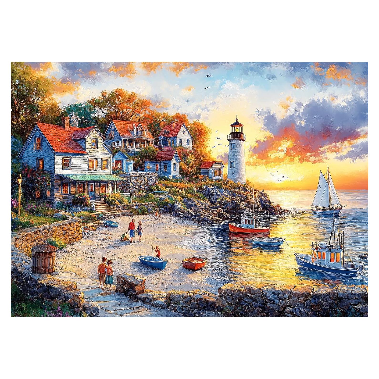 Rompecabezas 1000 Piezas VOLUVOLU Pueblo de Pescadores 52x38cm