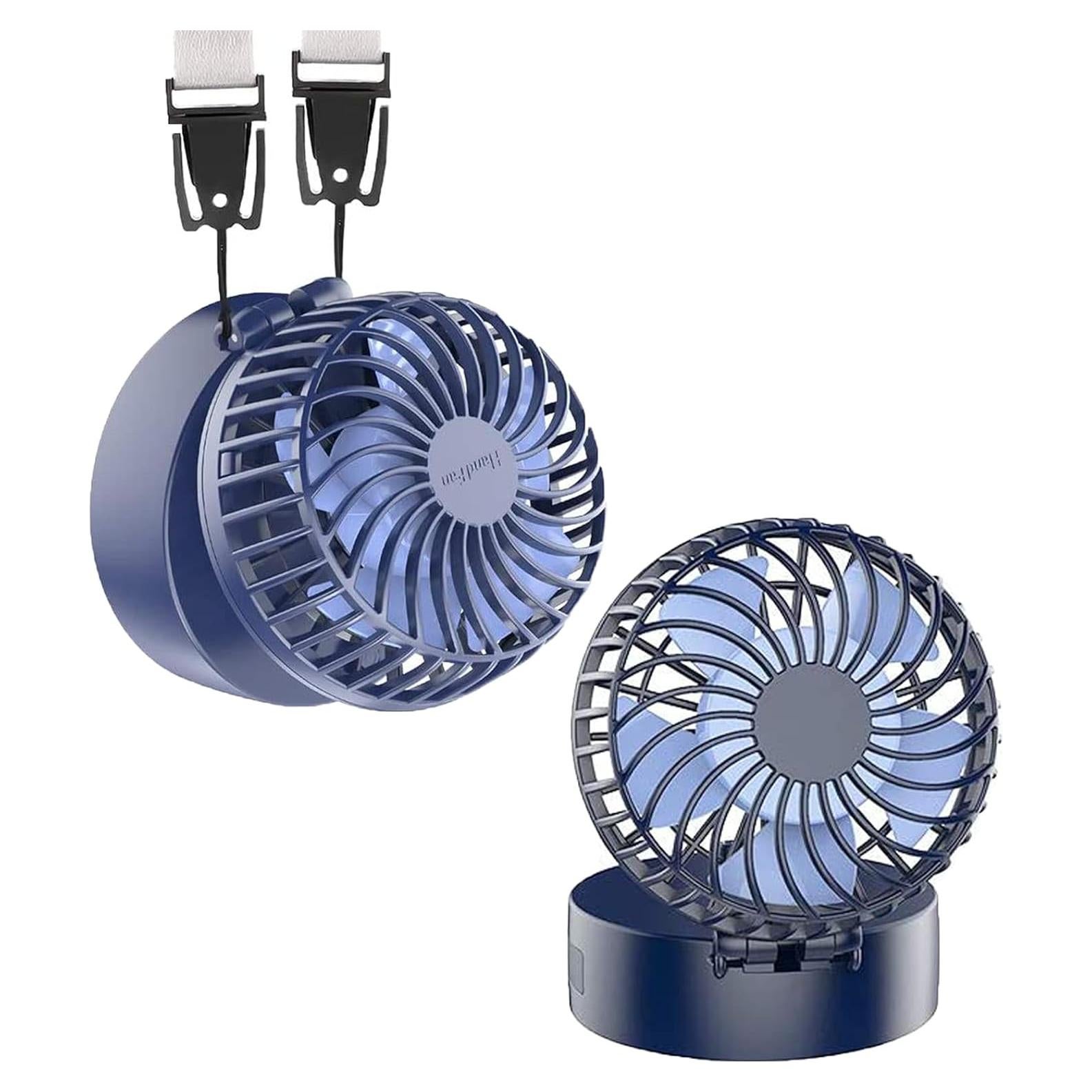 Ventilador de Collar HandFan Mini Recargable 2600mAh Azul
