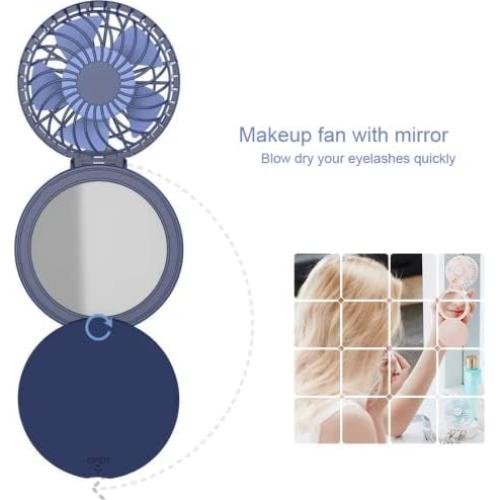 Ventilador de Collar HandFan Mini Recargable 2600mAh Azul