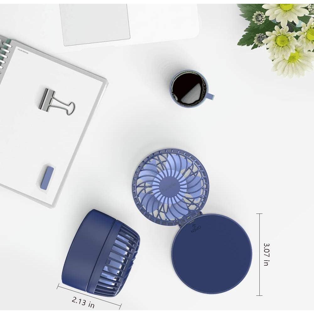 Ventilador de Collar HandFan Mini Recargable 2600mAh Azul