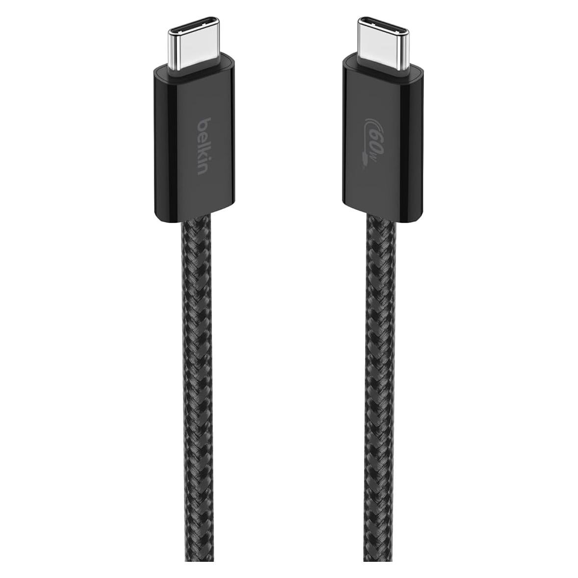 Cable USB-C a USB-C Belkin 1M 60W Carga Rápida Negro