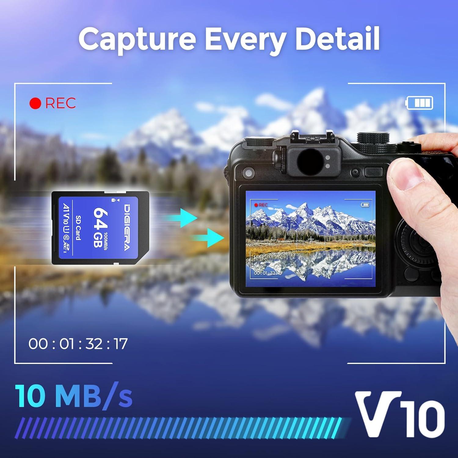 Tarjeta de Memoria SDXC 64GB DIGIERA CS100 - 100MB/s C10 U1