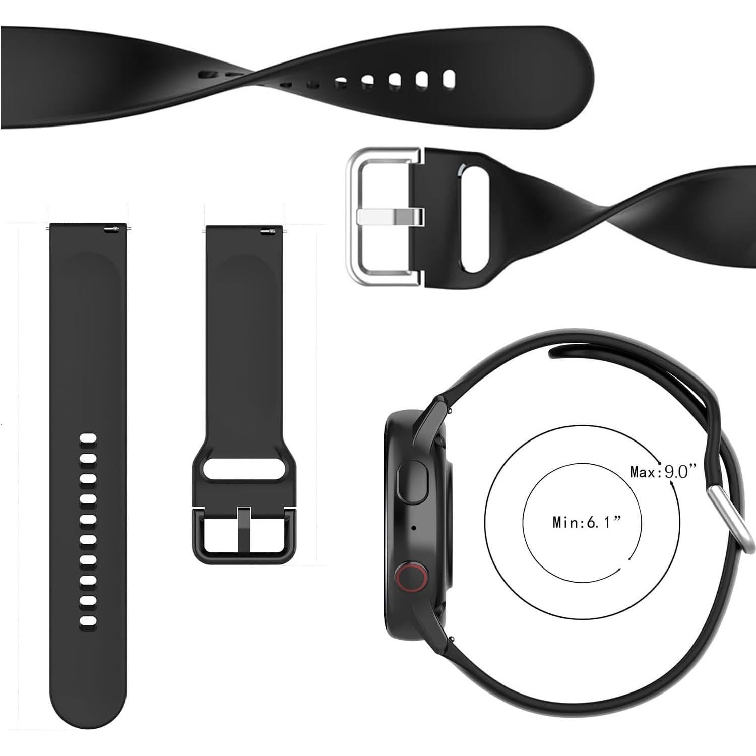 Correa de Silicona RuenTech 22mm para Reloj Inteligente Tensky ID208 Plus