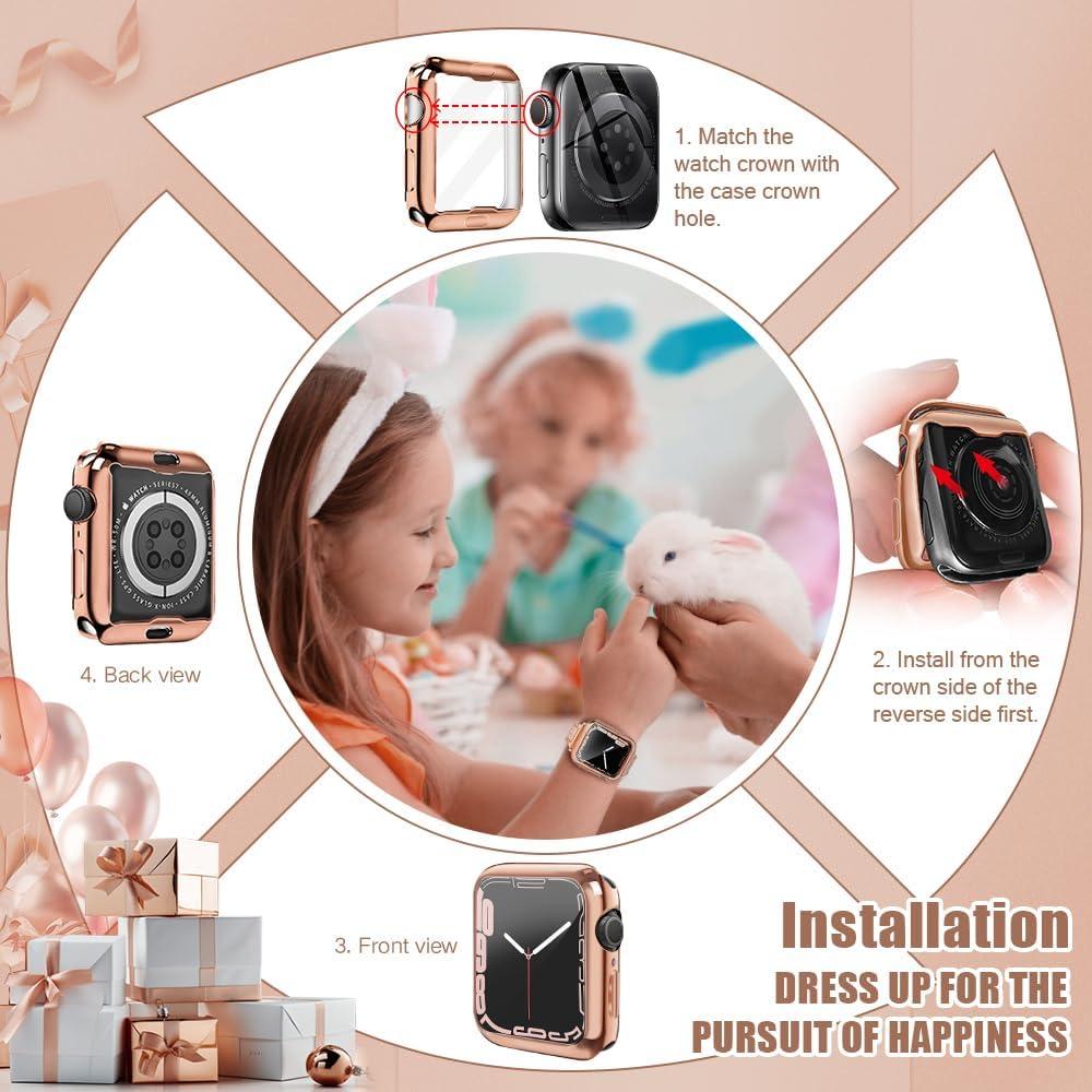 Funda Bumper Oro Rosa para Apple Watch 42mm - top4cus