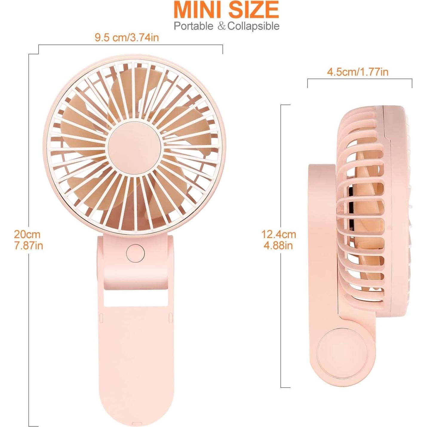 Ventilador de Mano TriPole P23 Portátil USB 3 Velocidades Rosa