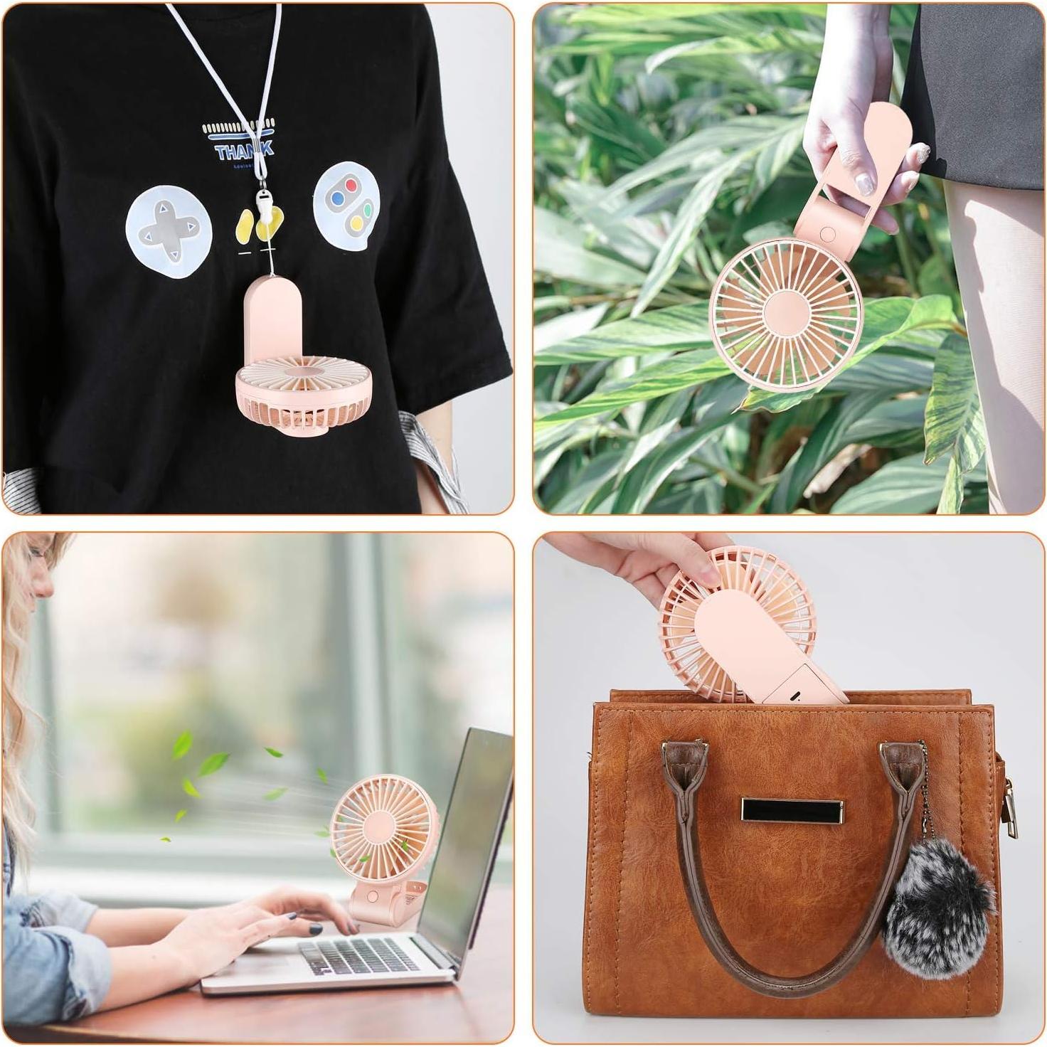 Ventilador de Mano TriPole P23 Portátil USB 3 Velocidades Rosa