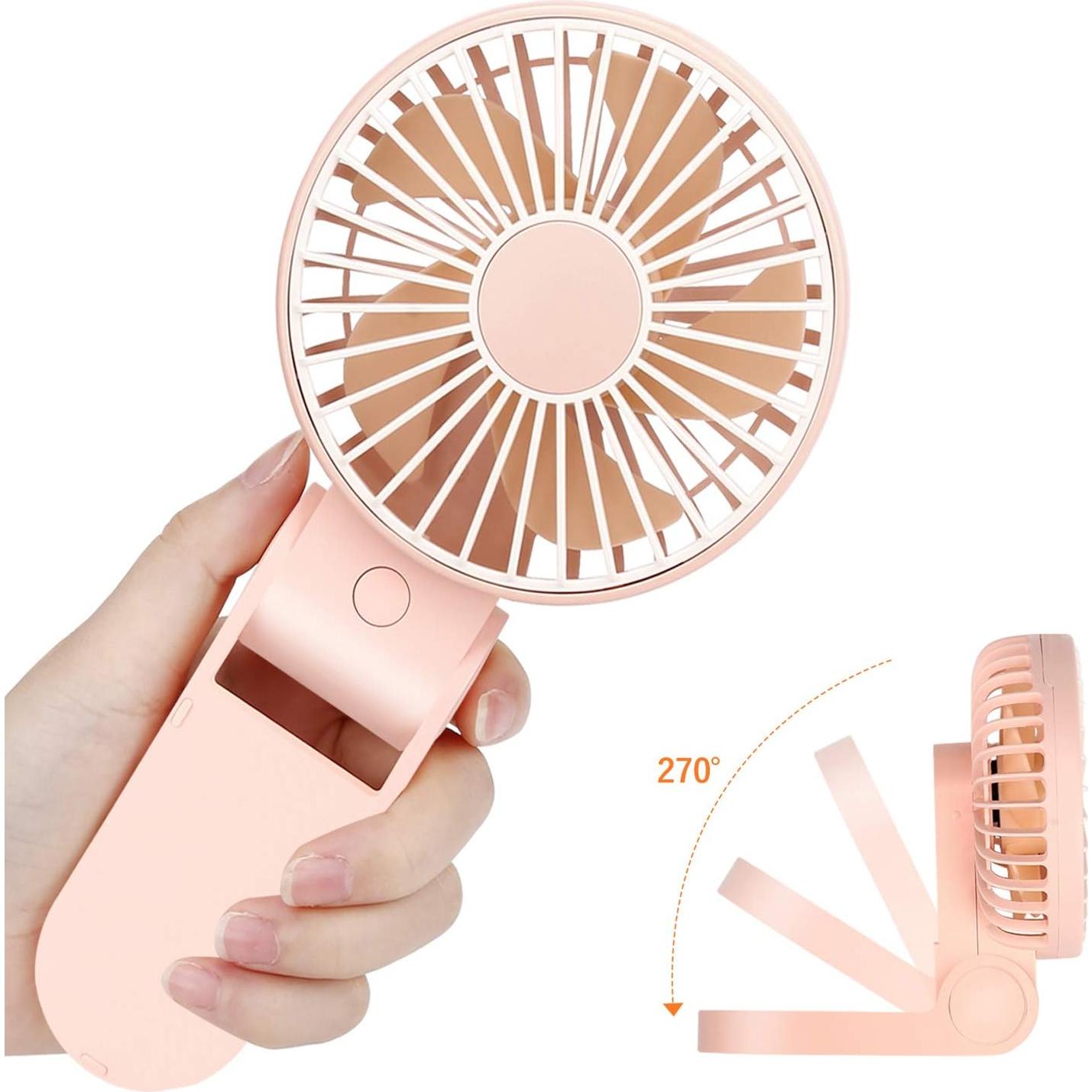 Ventilador de Mano TriPole P23 Portátil USB 3 Velocidades Rosa