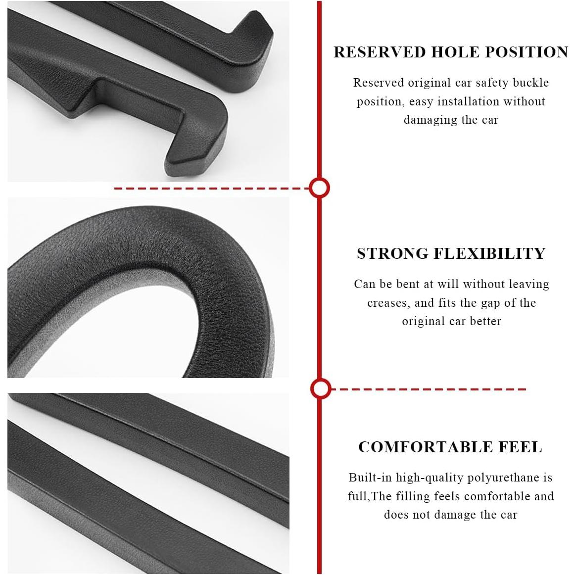 Relleno de Espacio entre Asientos de Coche MUQIDA 2PCS Beige