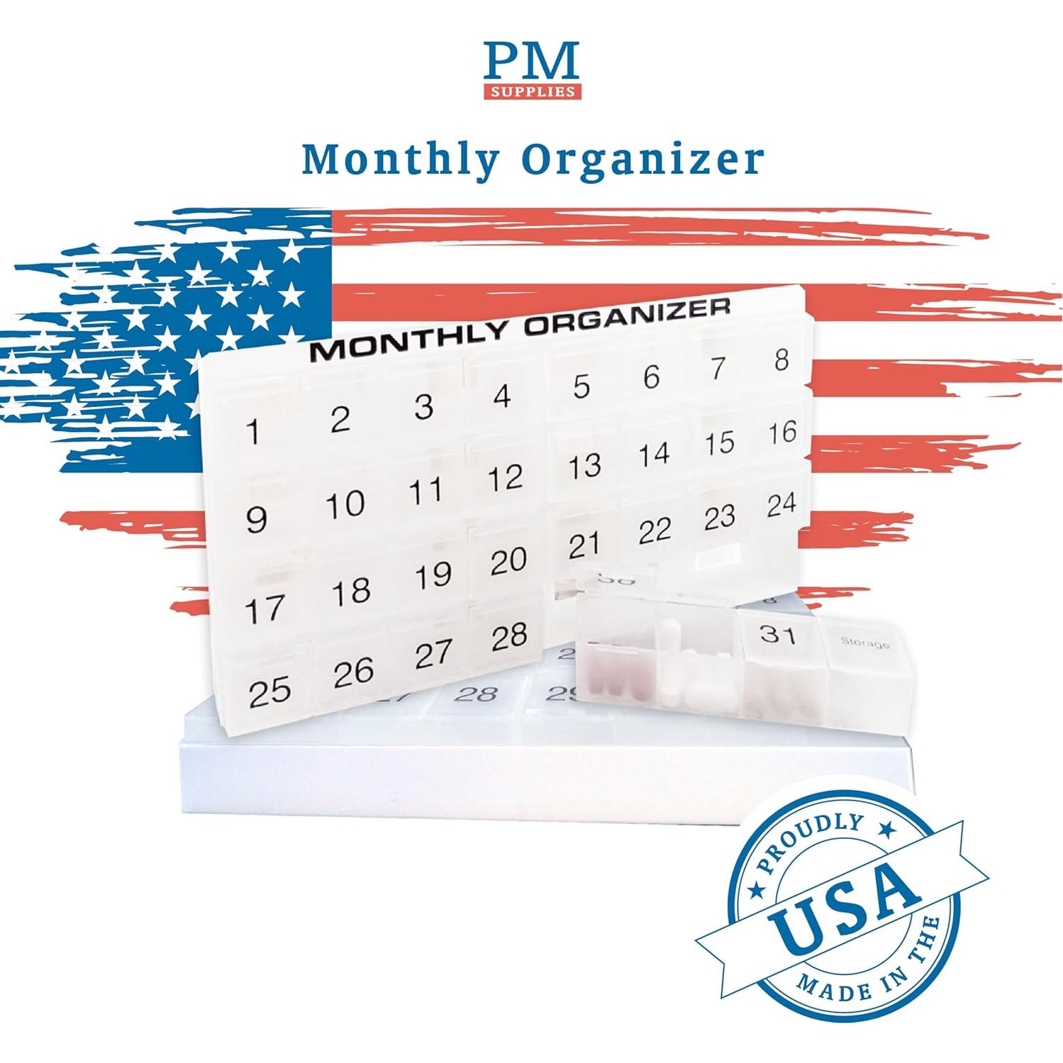 Organizador de Pastillas Mensual Promed 31 Compartimentos Azul