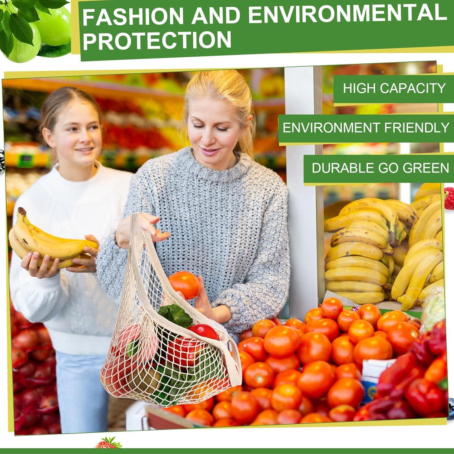 50 Bolsas de Malla de Algodón Reutilizables Paterr Beige