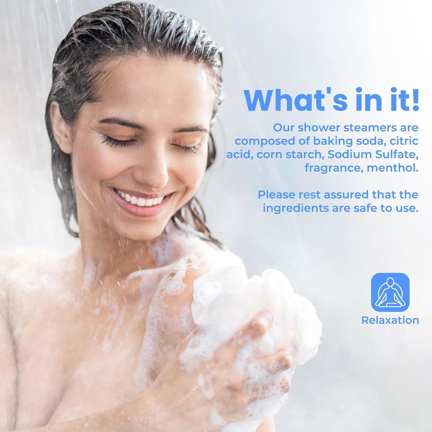 Juego de 8 pastillas efervescentes CalmNFiz para ducha - Aromas relajantes