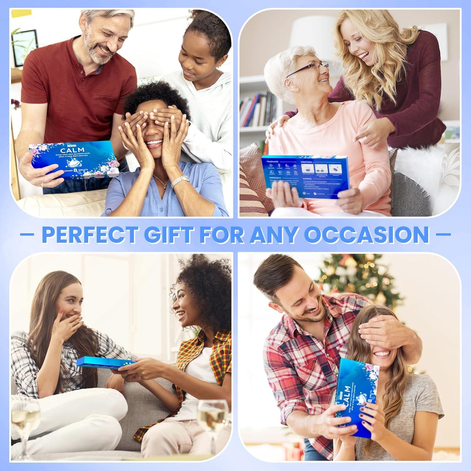 Juego de 8 pastillas efervescentes CalmNFiz para ducha - Aromas relajantes