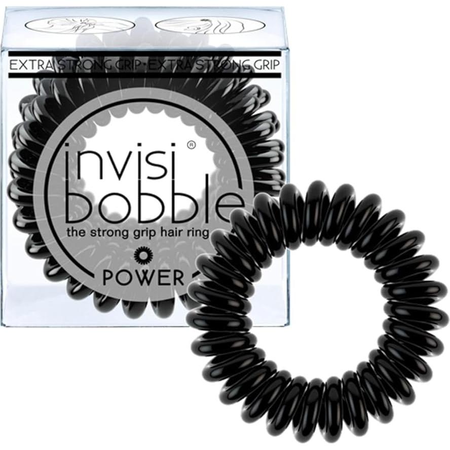 invisibobble Power - Paquete de 3 Lazos de Cabello Negro