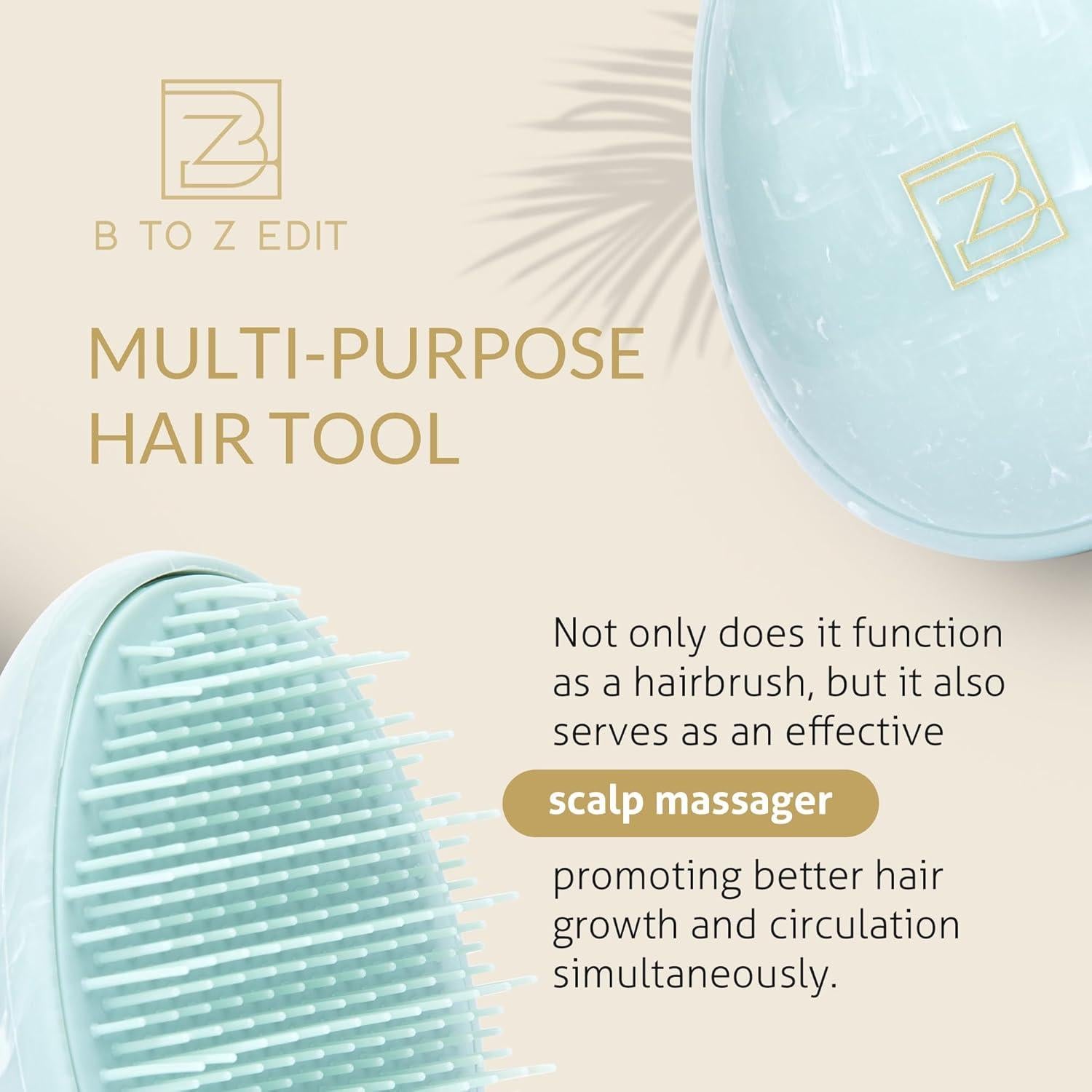 Cepillo Desenredador Mini B to Z Edit Aguamarina 9.4x6.9cm