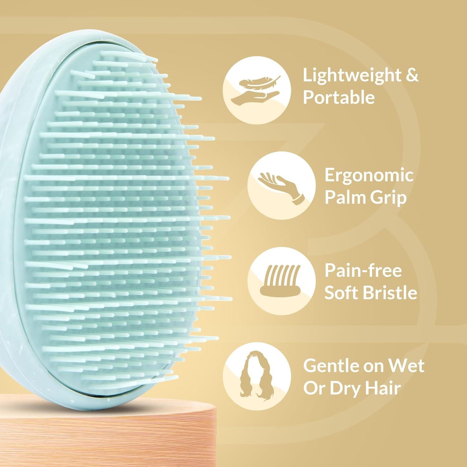 Cepillo Desenredador Mini B to Z Edit Aguamarina 9.4x6.9cm