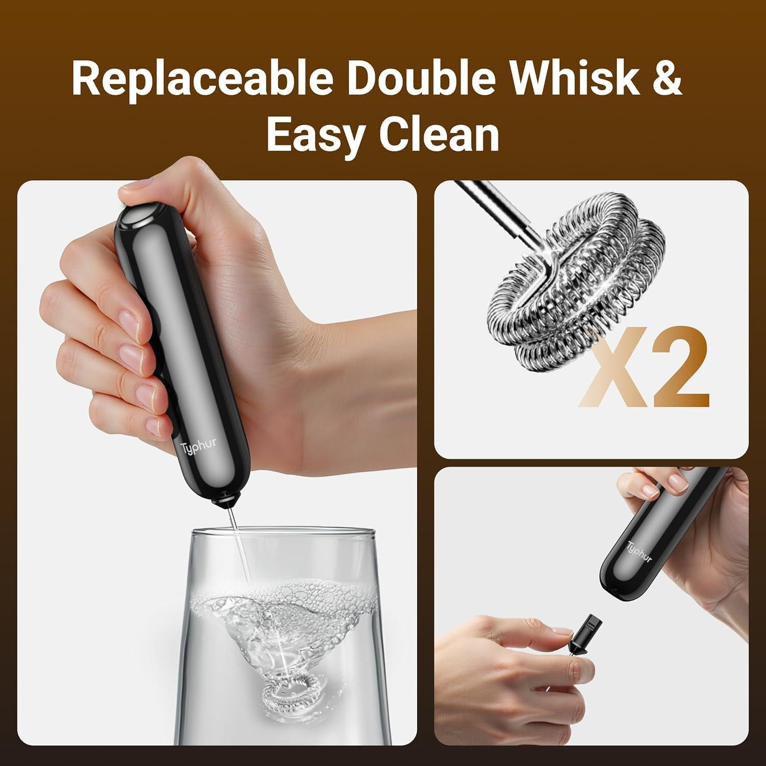 Espumador de Leche Typhur MF03 con Control de Velocidad