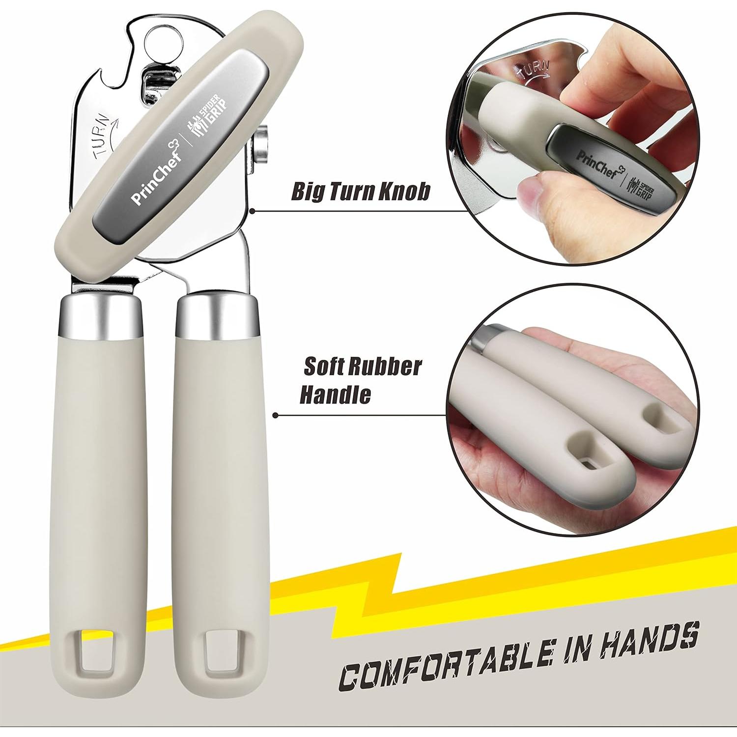 Abridor de Latas Manual PrinChef con Imán y Cuchilla Afilada