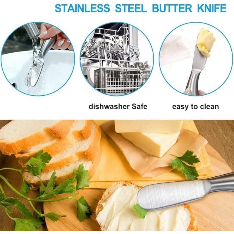 Juego de 2 cuchillos para untar Clarmonde - Acero inoxidable