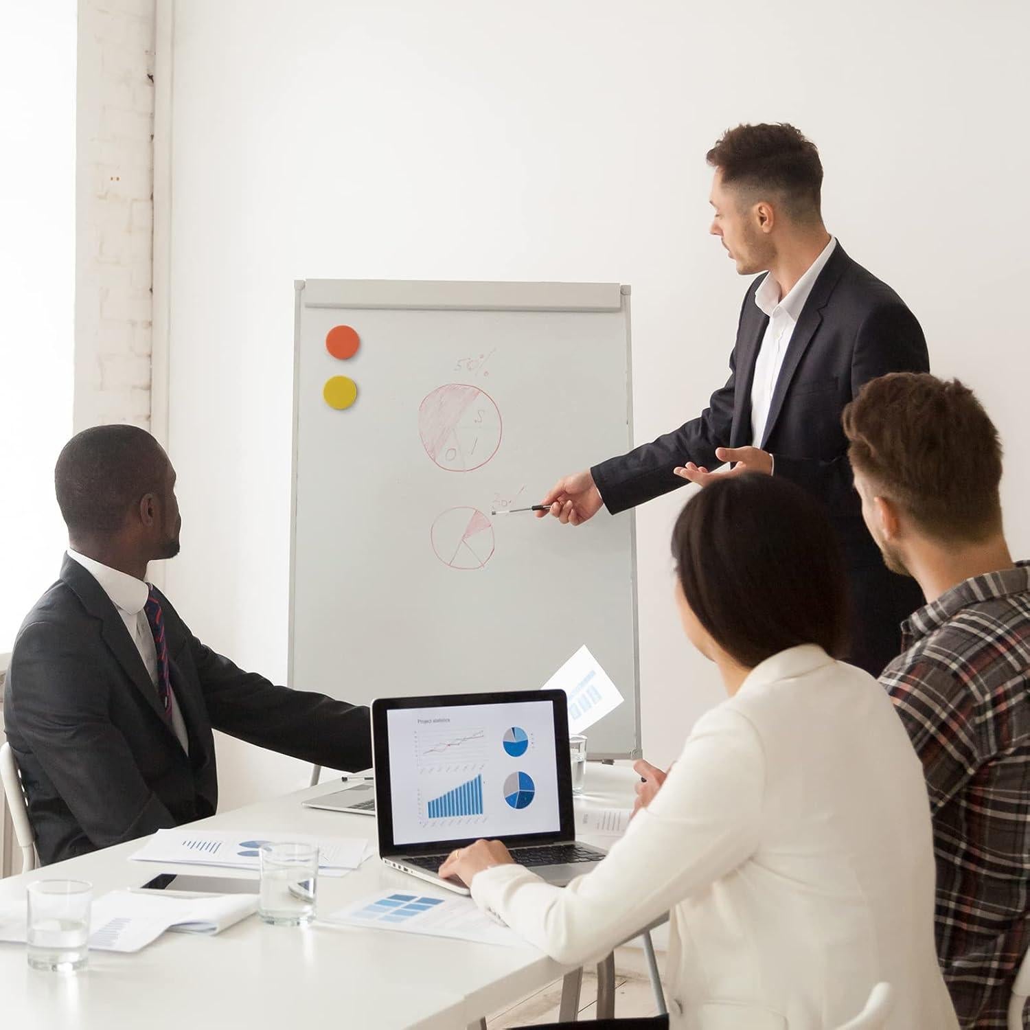 Borradores Magnéticos Favide para Pizarra Blanca - 24 Piezas