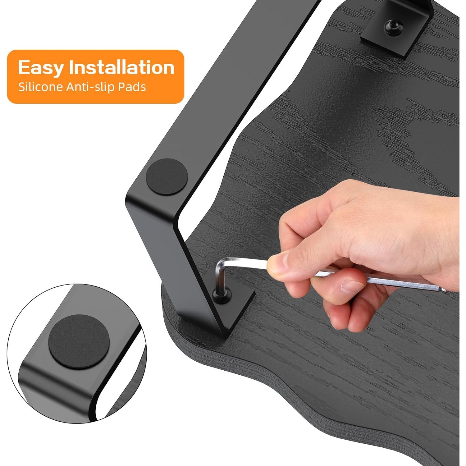 Soporte Elevador para Monitor ZORVIDSON 40x24x10 cm Negro