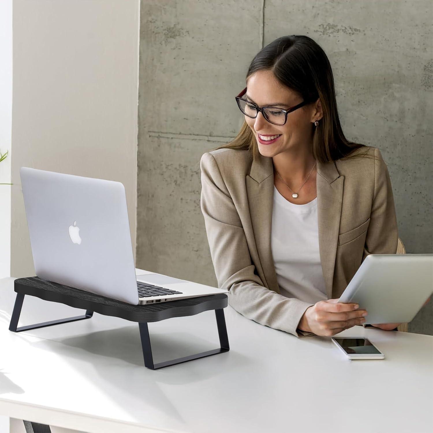 Soporte Elevador para Monitor ZORVIDSON 40x24x10 cm Negro