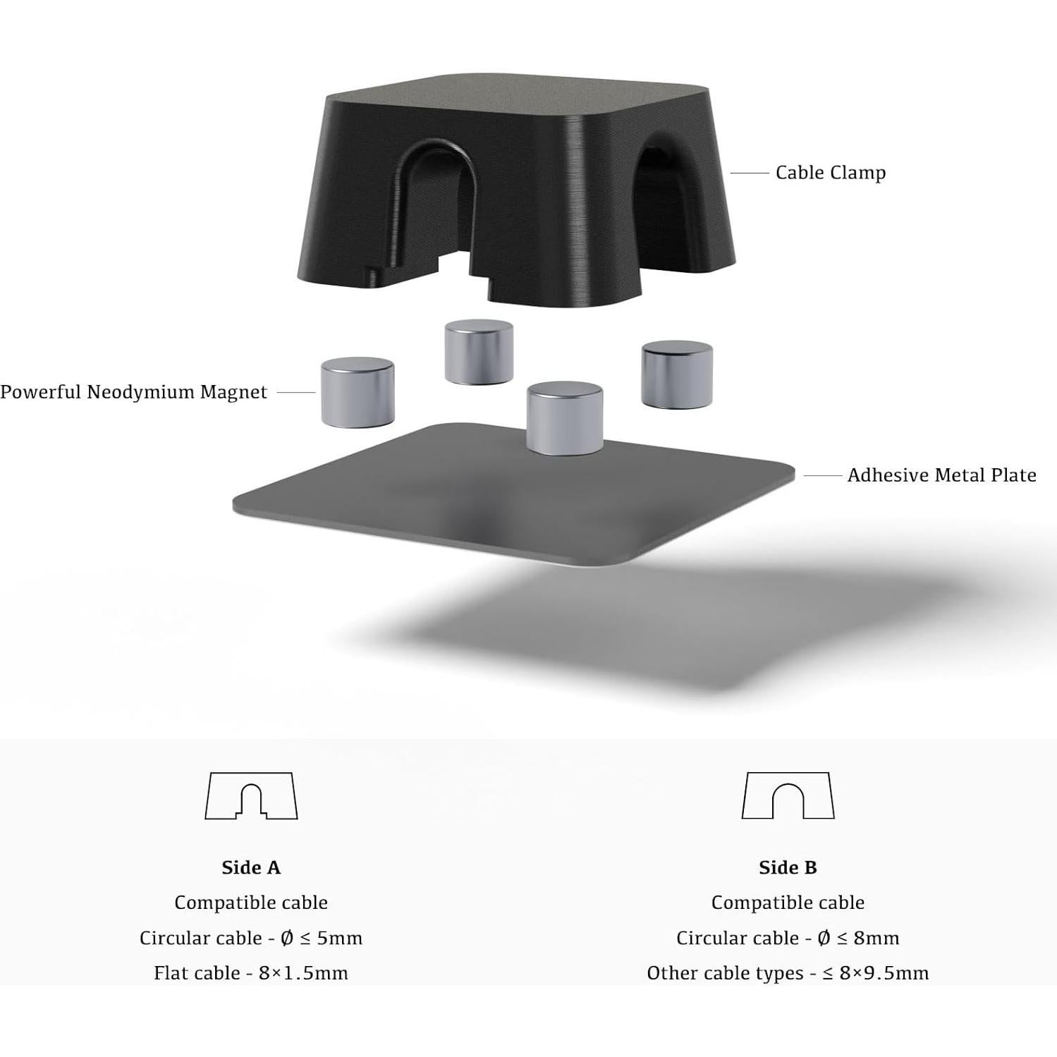 Organizador de Cables Magnético XiRan 10 Pcs - Doble Ranura