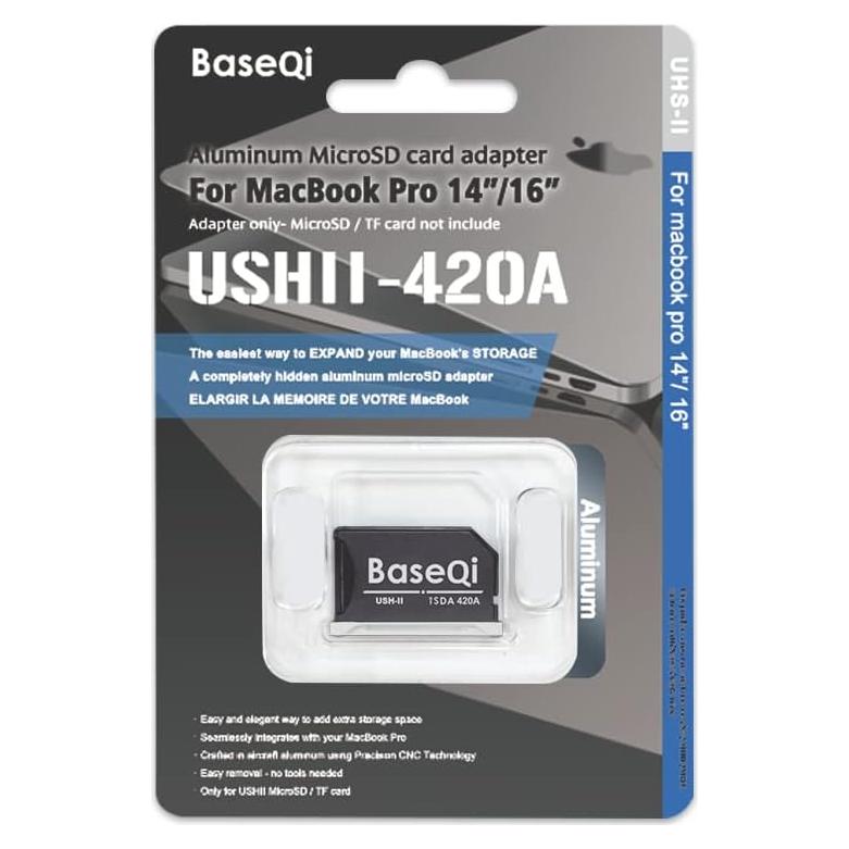 Adaptador microSD UHS-II Aluminio para MacBook Pro M1 2021 14" 16"