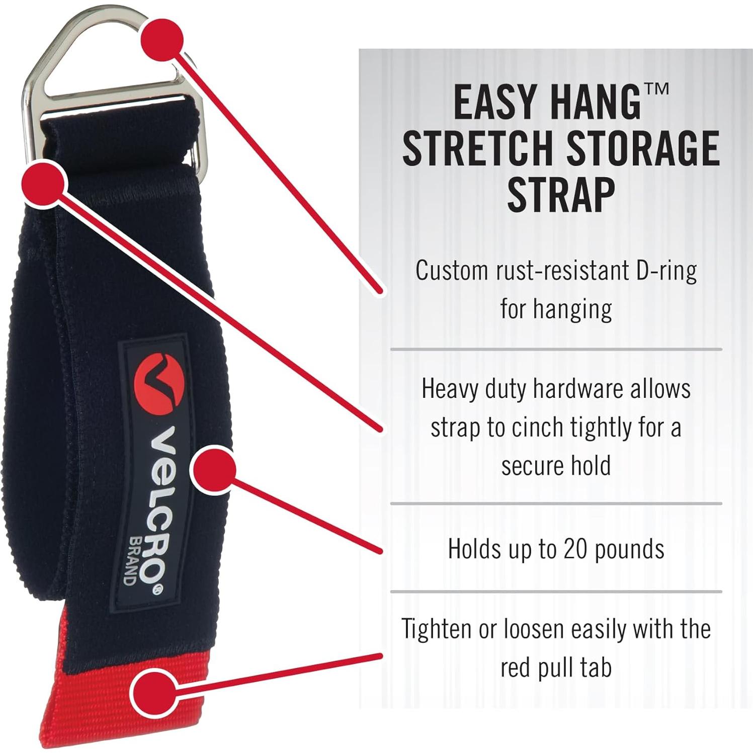 Correa de Almacenamiento Elástica VELCRO 40.64 cm - Soporta 9 kg