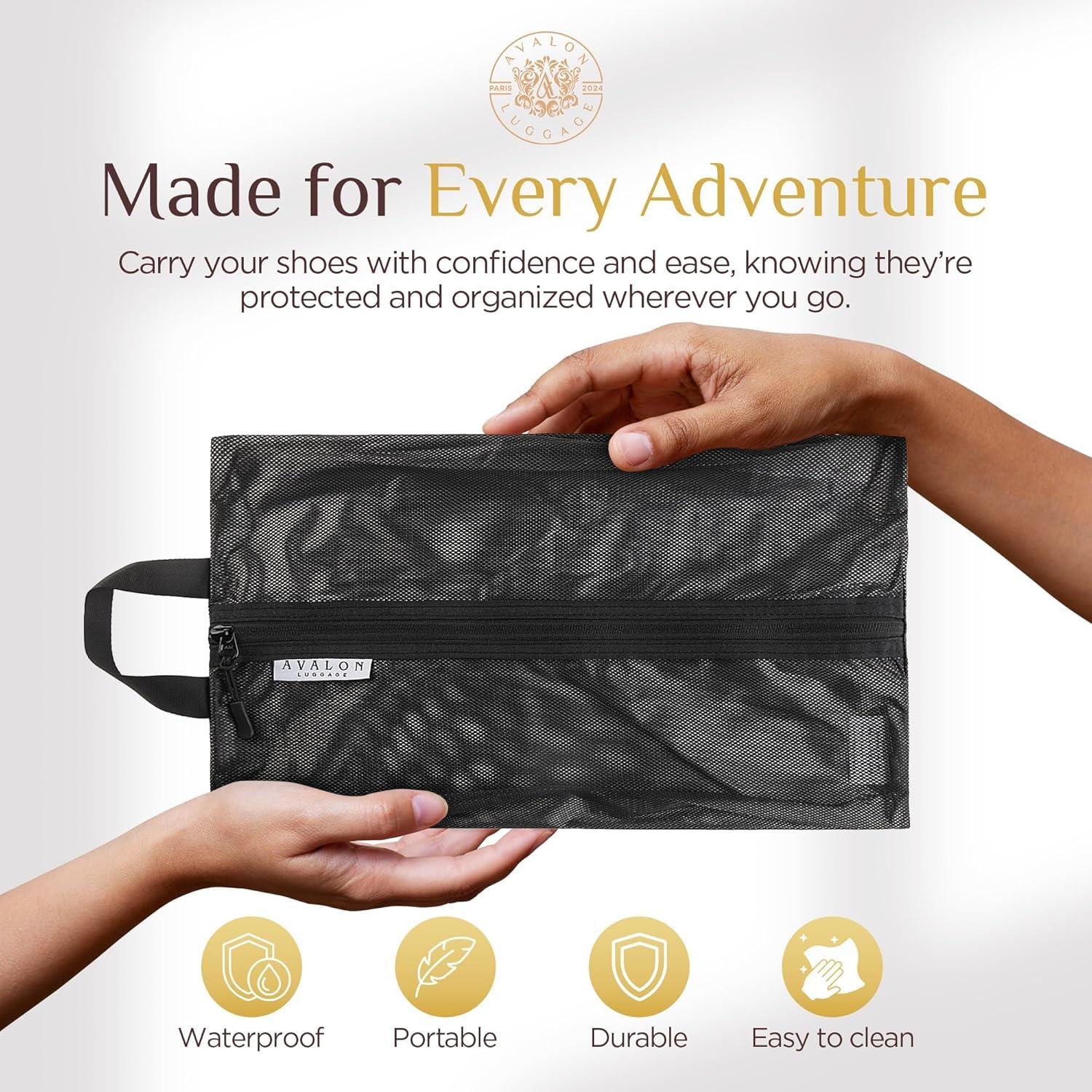 Bolsa para Zapatos de Viaje Avalon Luggage - Malla Negra